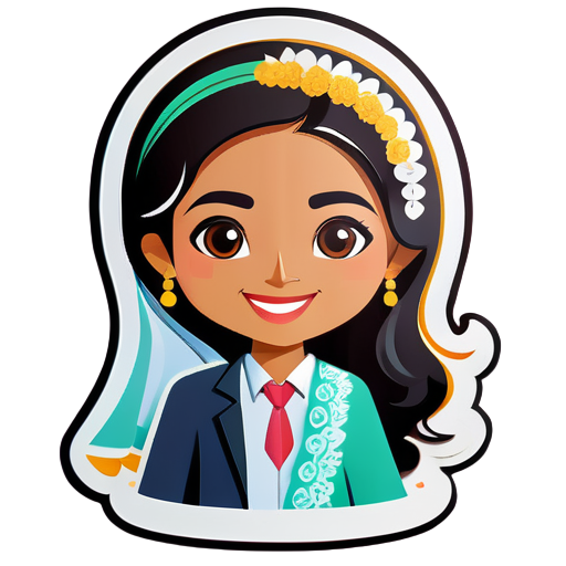 Myanmar girl named Thinzar se está casando con un chico indio sticker