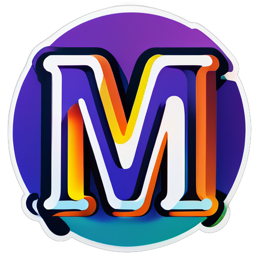 'make me a website logo with the letter m' sticker