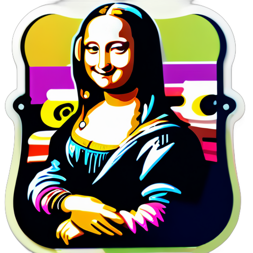 tạo sticker của bức tranh Mona Lisa sticker