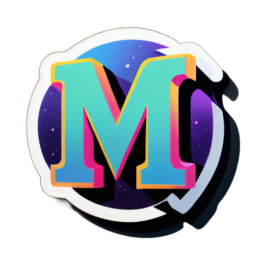 logo con el texto "M.S" sticker