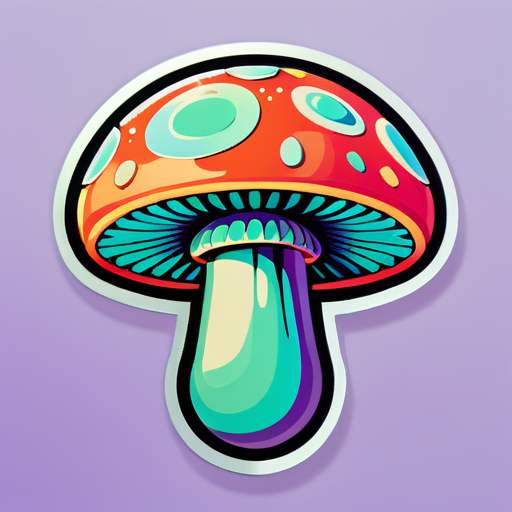 Psycodelic mashroom sticker