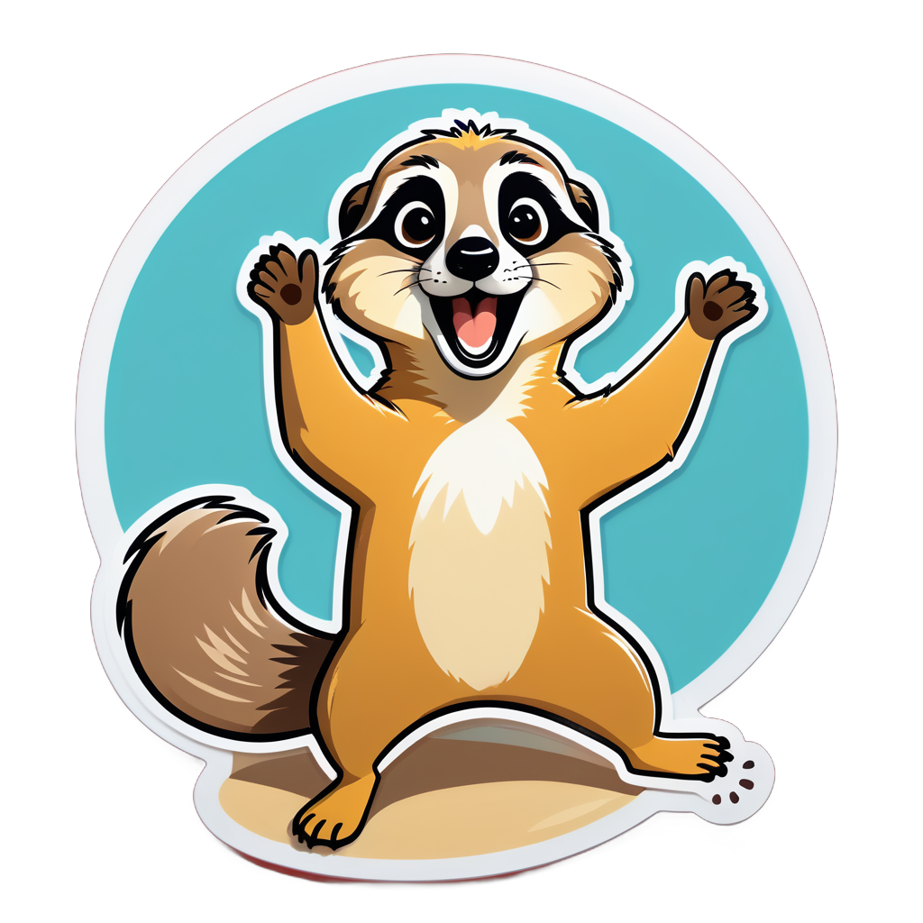 Jubilant Meerkat Meme sticker