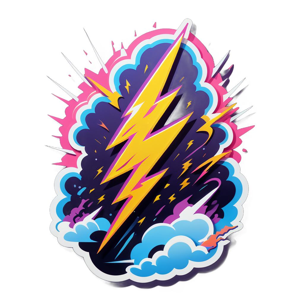 Striking Lightning sticker