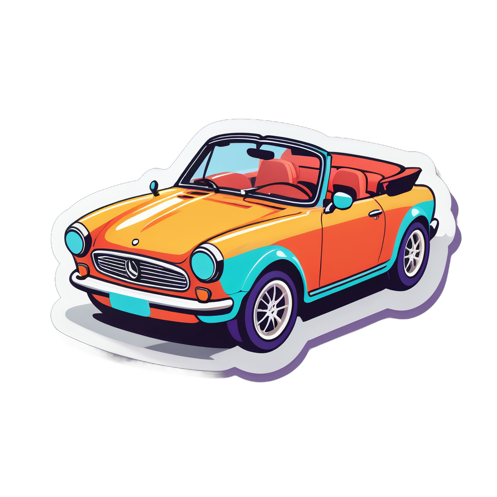 Convertible sticker