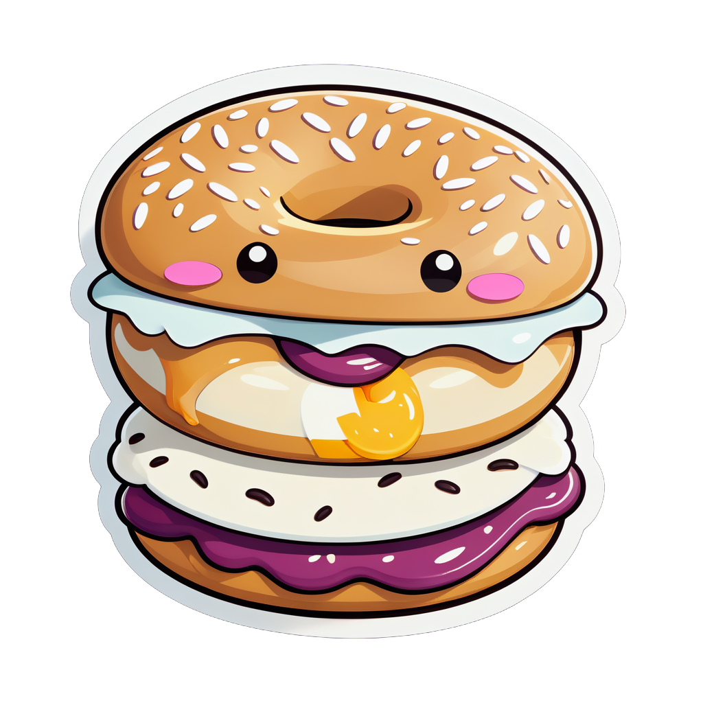 cute Bagel sticker