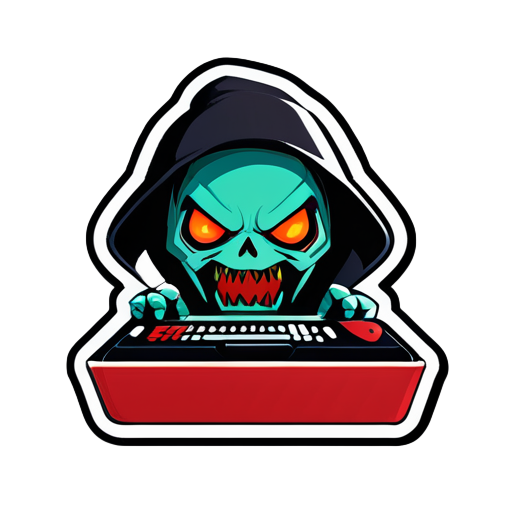 faça adesivos de jogos + terror para o meu laptop sticker