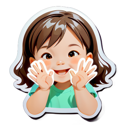 小孩拍手 sticker