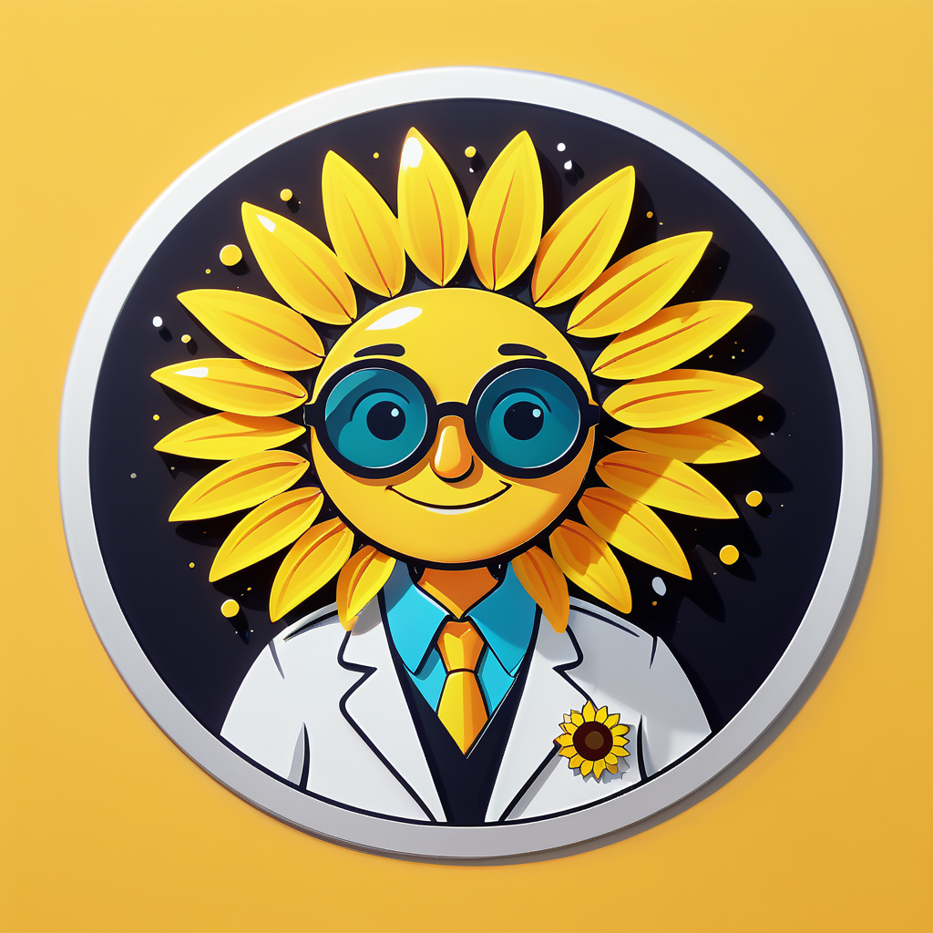 Cientista do Girassol Brilhante sticker