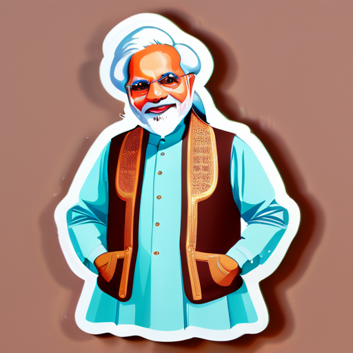 Modi en tenue occidentale sticker