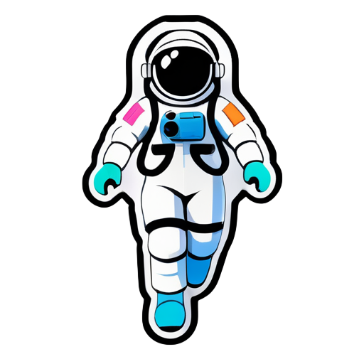 Femme astronaute👩‍🚀 dans le style Nintendo sticker