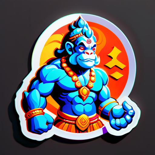 Ich möchte Hanuman in 3D sticker