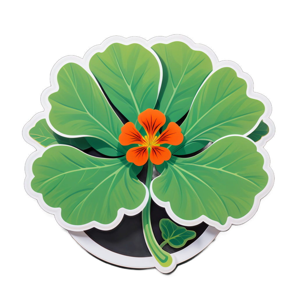 Narrativa de la Noble Nasturtium sticker