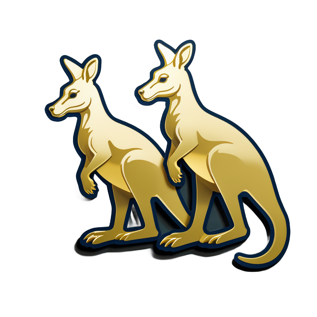 Kangaroo đồng lớn sticker