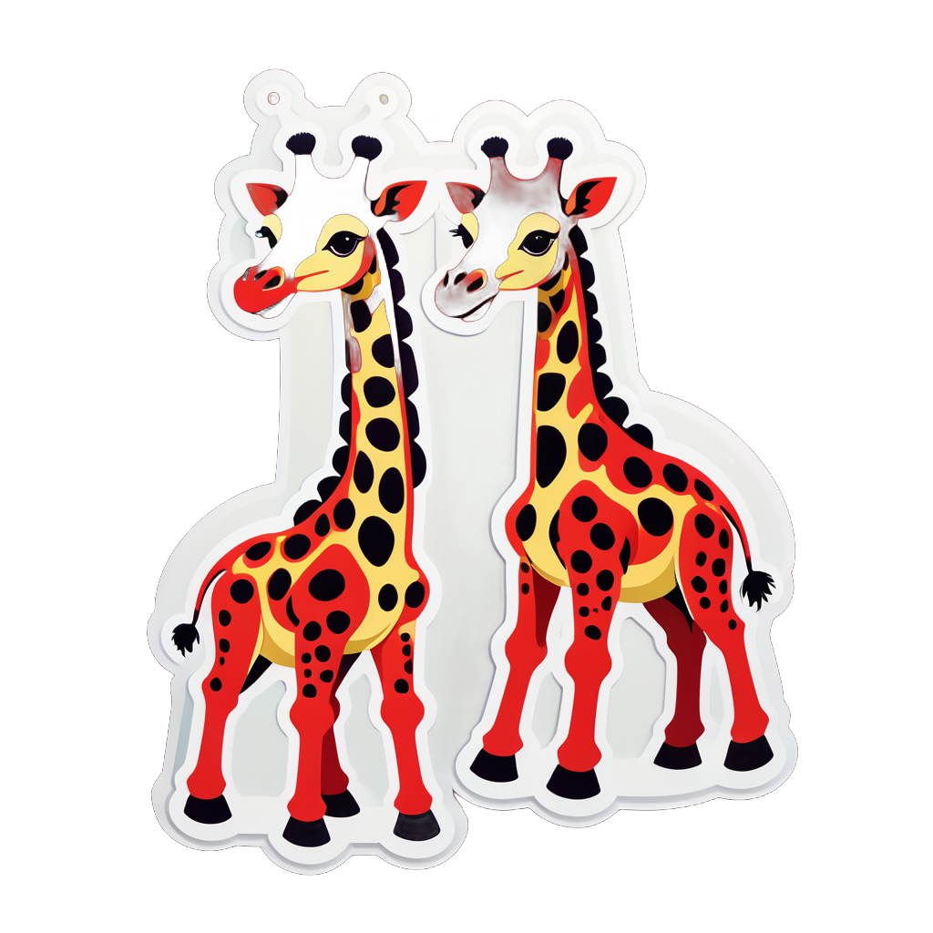 Tubby Scarlet Giraffen sticker