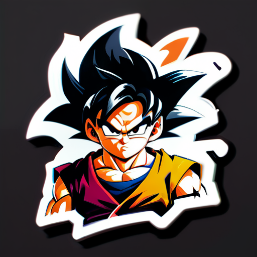 dragon ball goku tức giận sticker