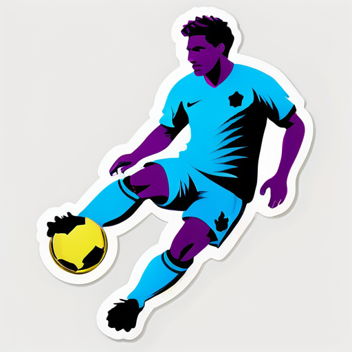 joueur de football sticker