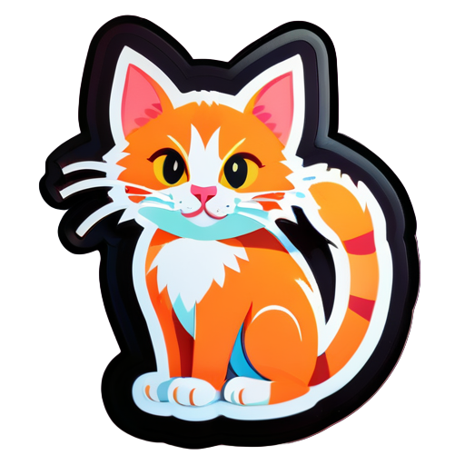 a cut cat sticker