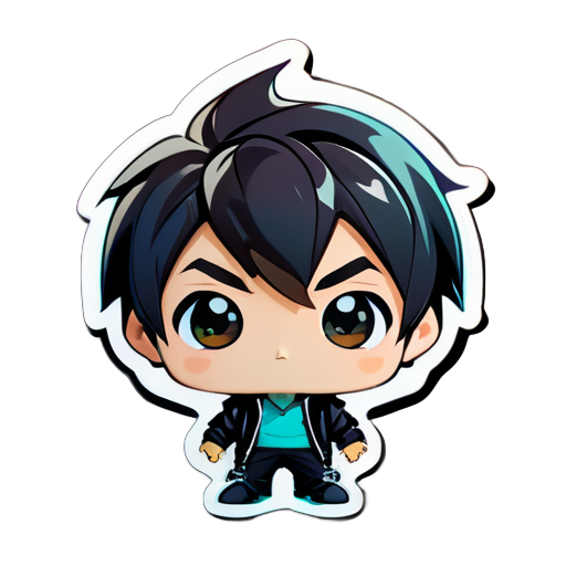 menino chibi sticker