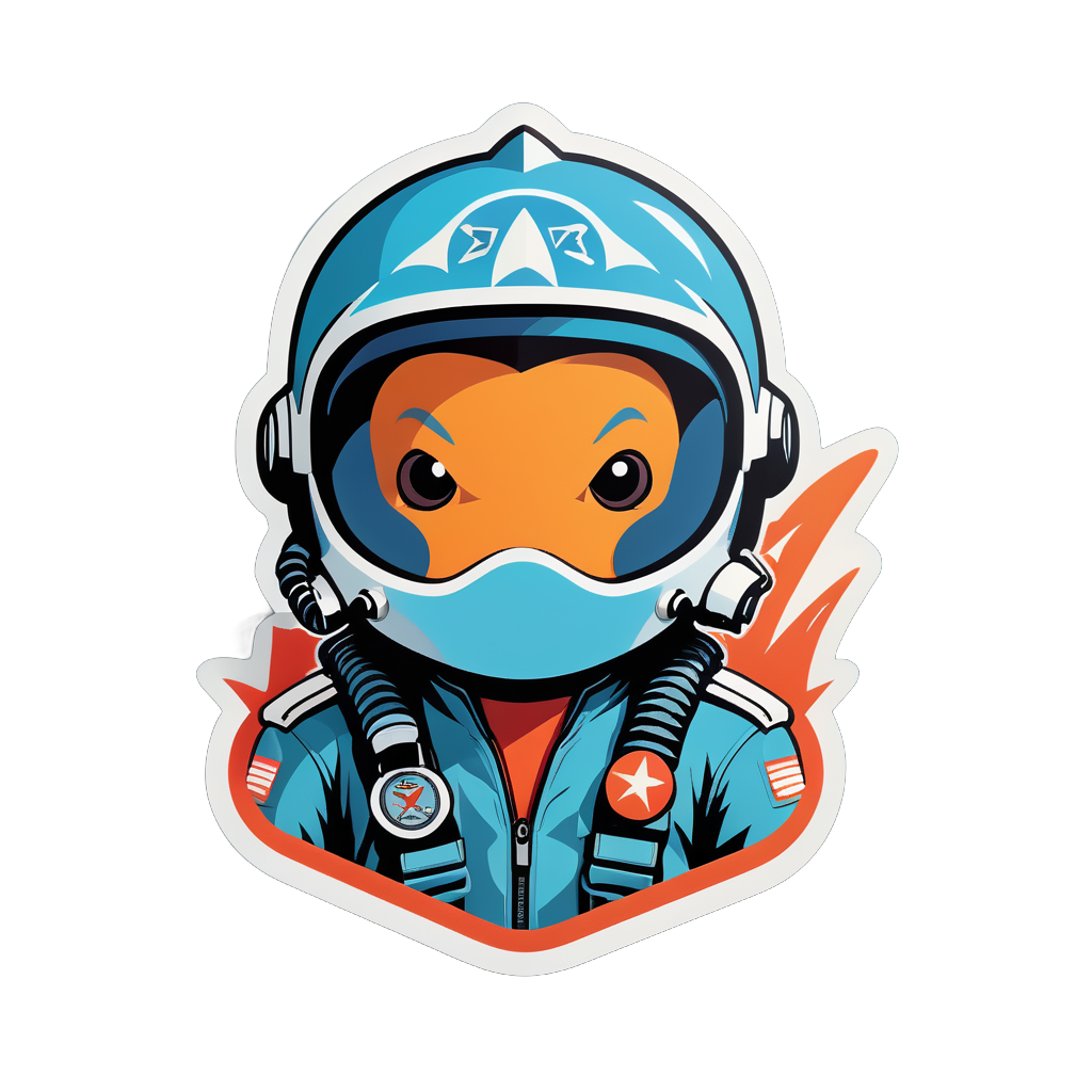 Daring Shark Pilot sticker