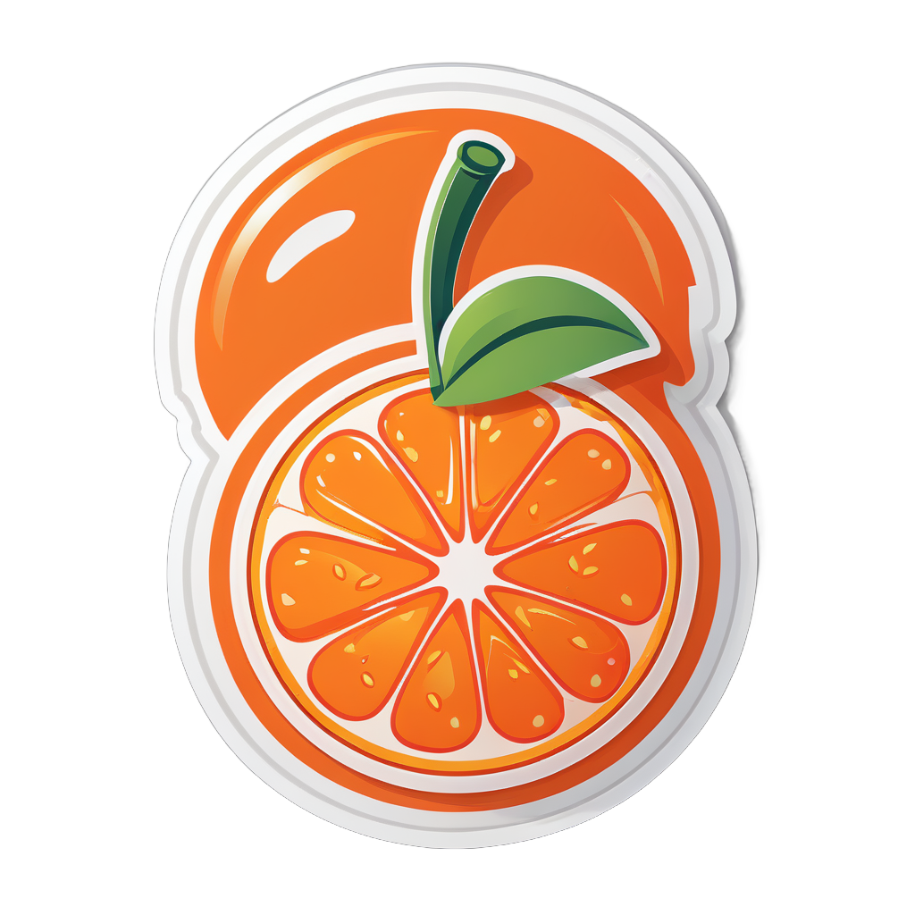 Leckere Orange sticker