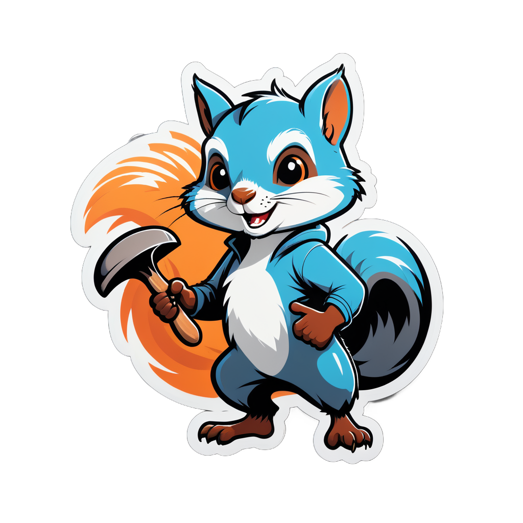 Voleur de Squirrel Malicieux sticker