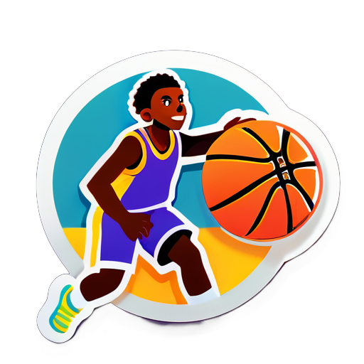 Decade, playing basketball 스티커 sticker