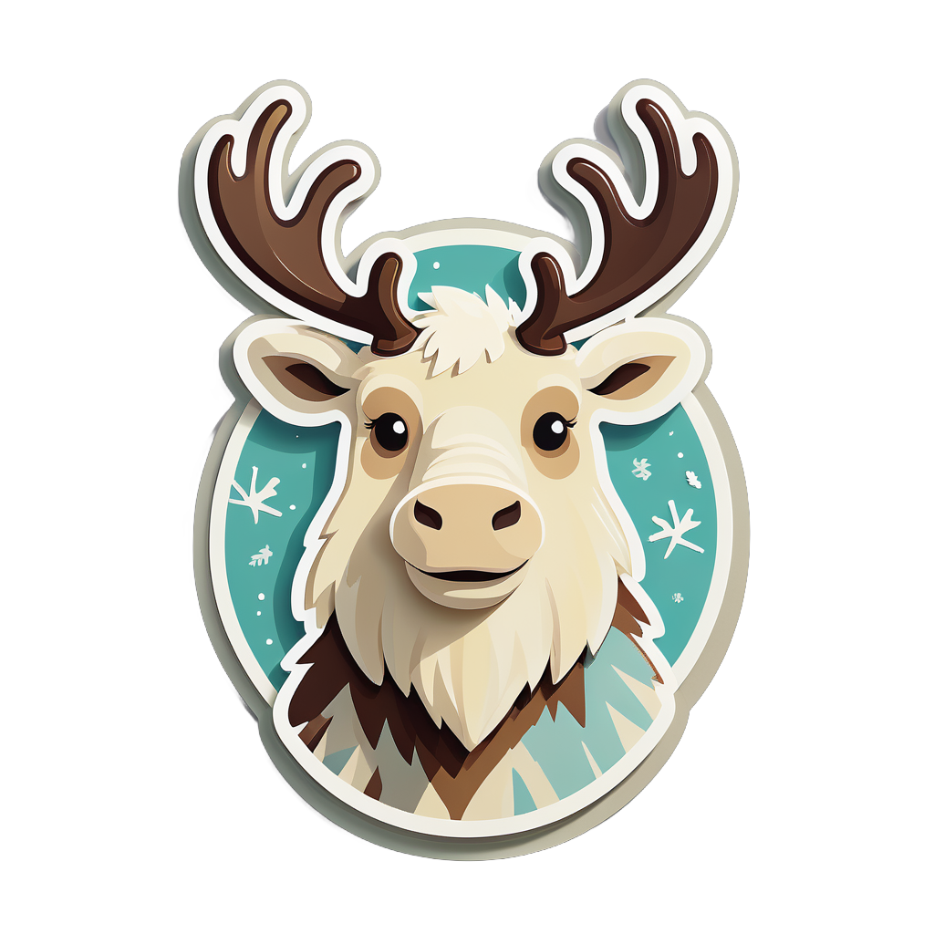 Chunky Ivory Moose sticker