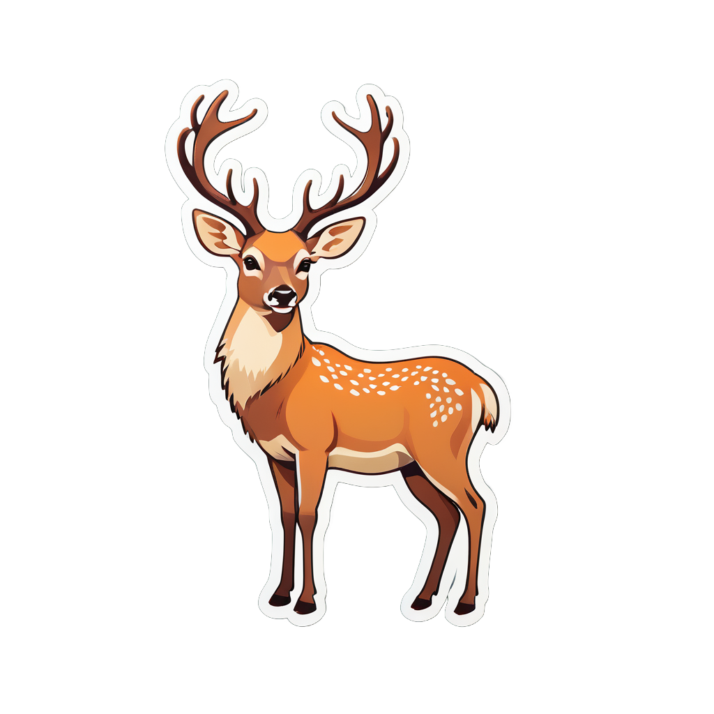 Gentle Deer Stag sticker