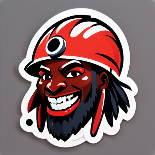 Elegua warrior happy engineer of the world sticker