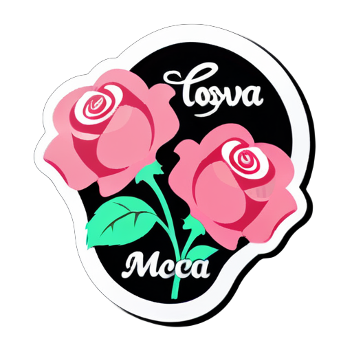 una rosa que tenga un texto que diga mis hermanas mayra, blanca y ana las quiero mucho sticker