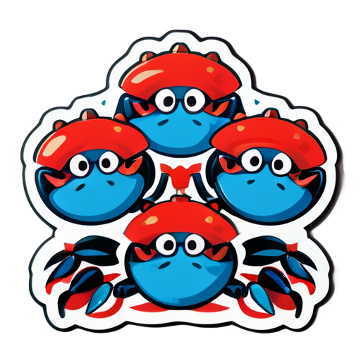 Get ready to crack up with laughter! These Kamchatka crab stickers will have you giggling non-stop. Express your joy with these crustacean comedians! sticker