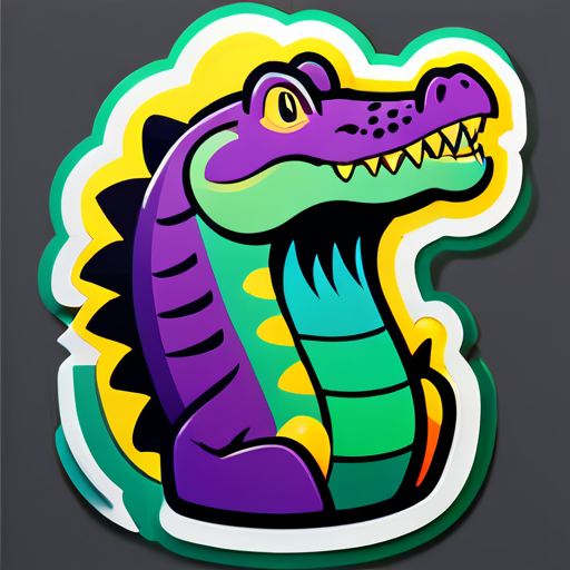 Crocodile stiker sticker