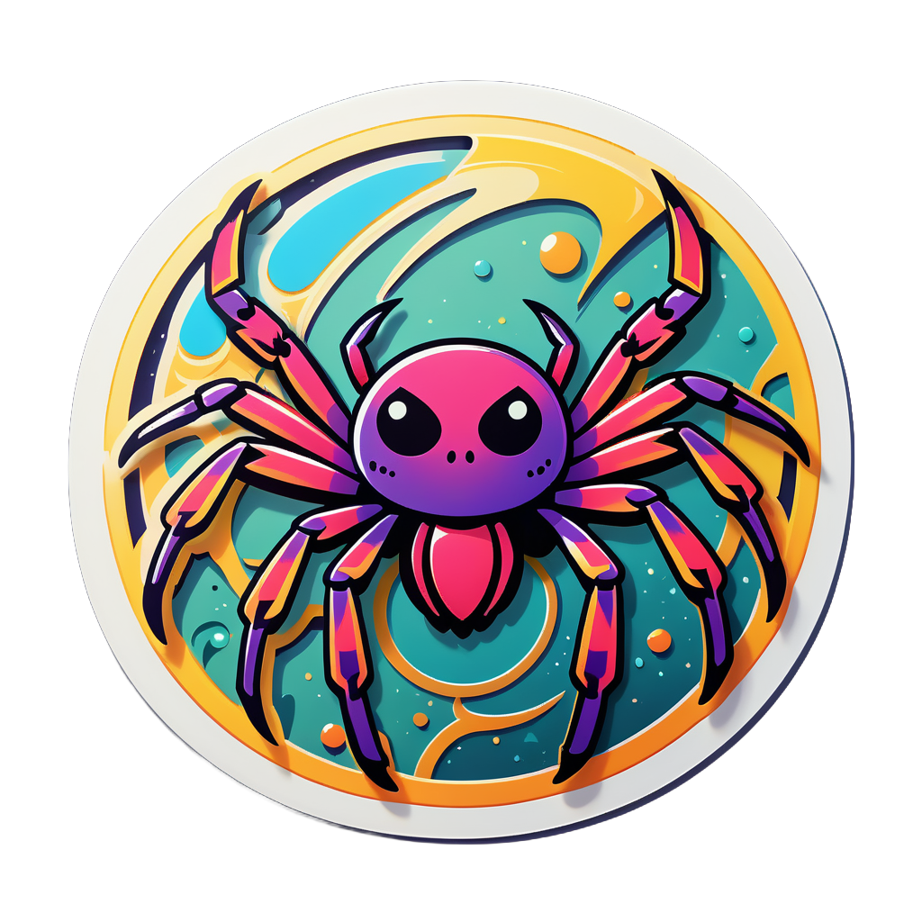 Crafty Spider Weaver sticker