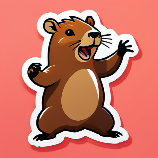 CAPIBARA BAILANDO sticker