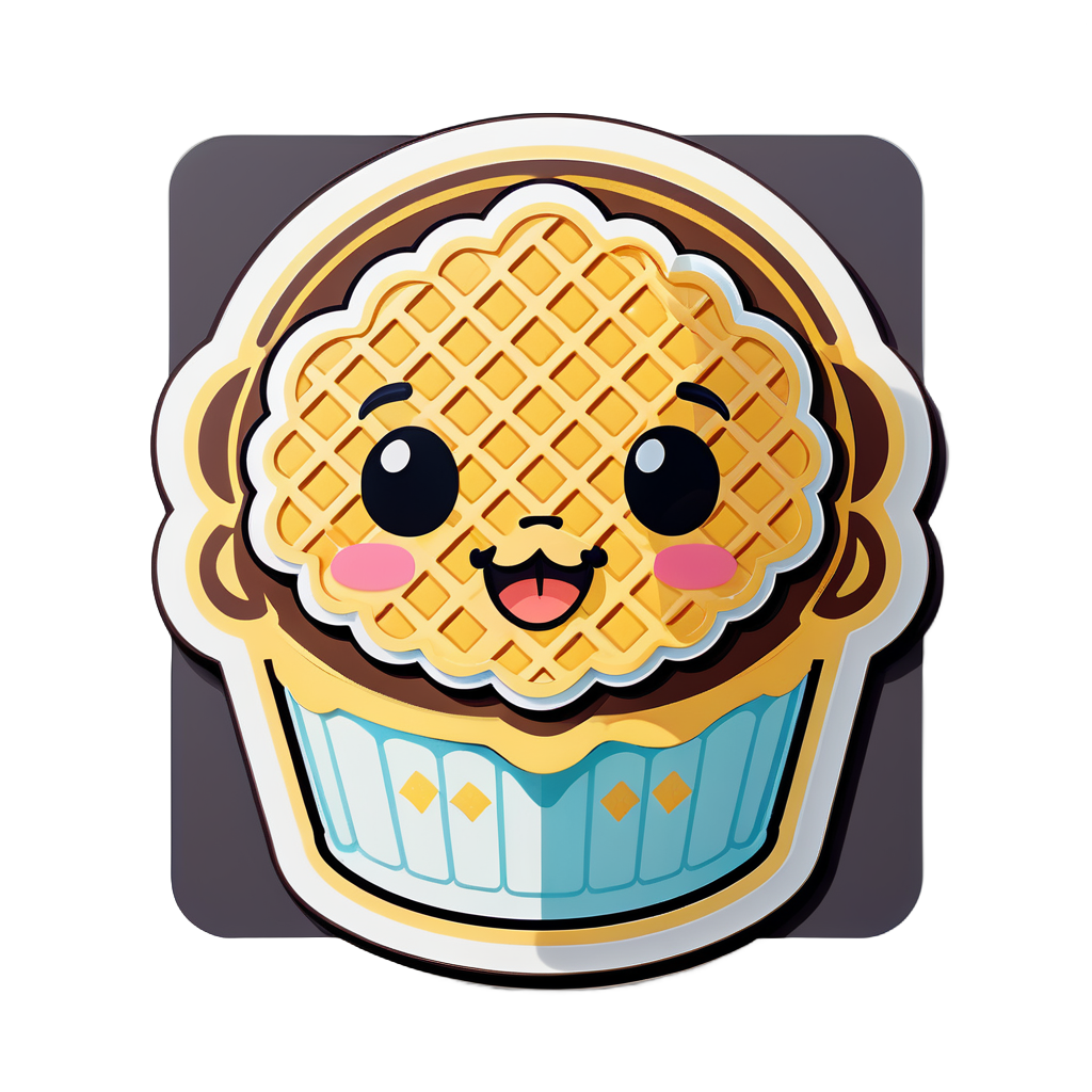 Waffle lindo sticker