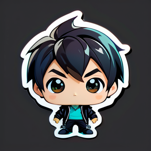 menino chibi sticker