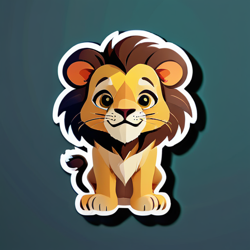 a cute lion sticker