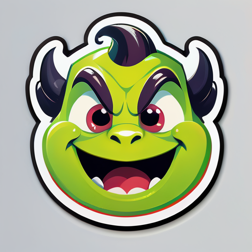 sherk with horny emotions sticker