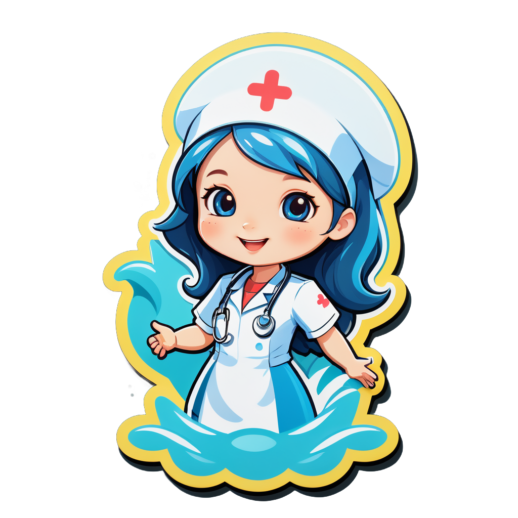 Kind Dolphin Nurse sticker