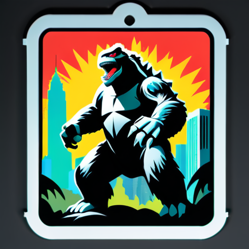 GODZILLA VS KING KONG sticker