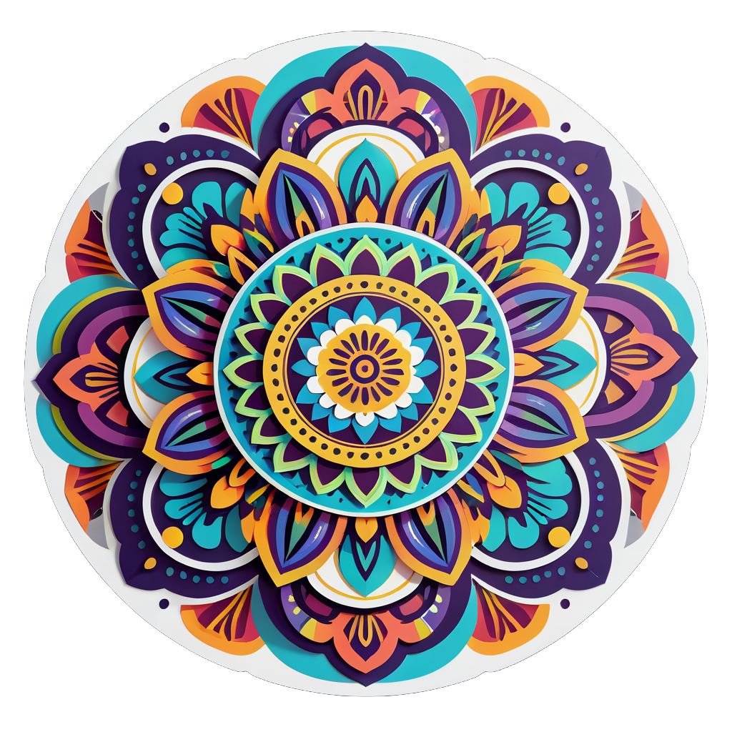 Conception de Mandala Intricate sticker