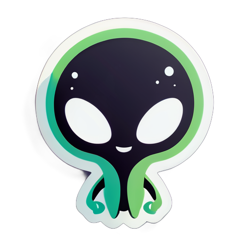 Simple alien sticker