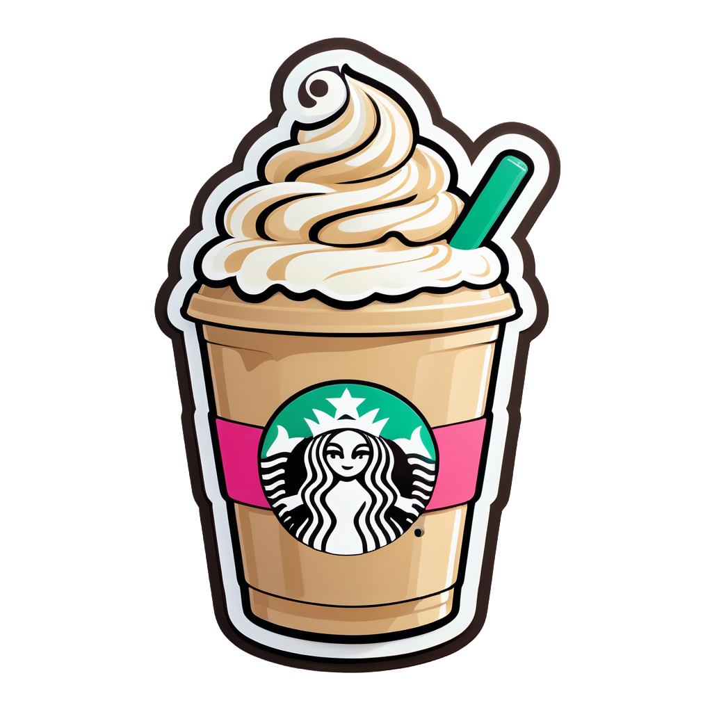 niedlicher Frappuccino sticker