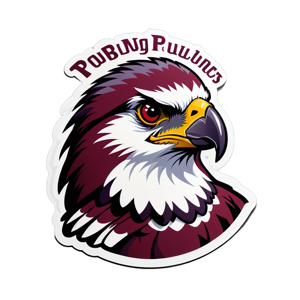 Plump Burgundy Falcons sticker