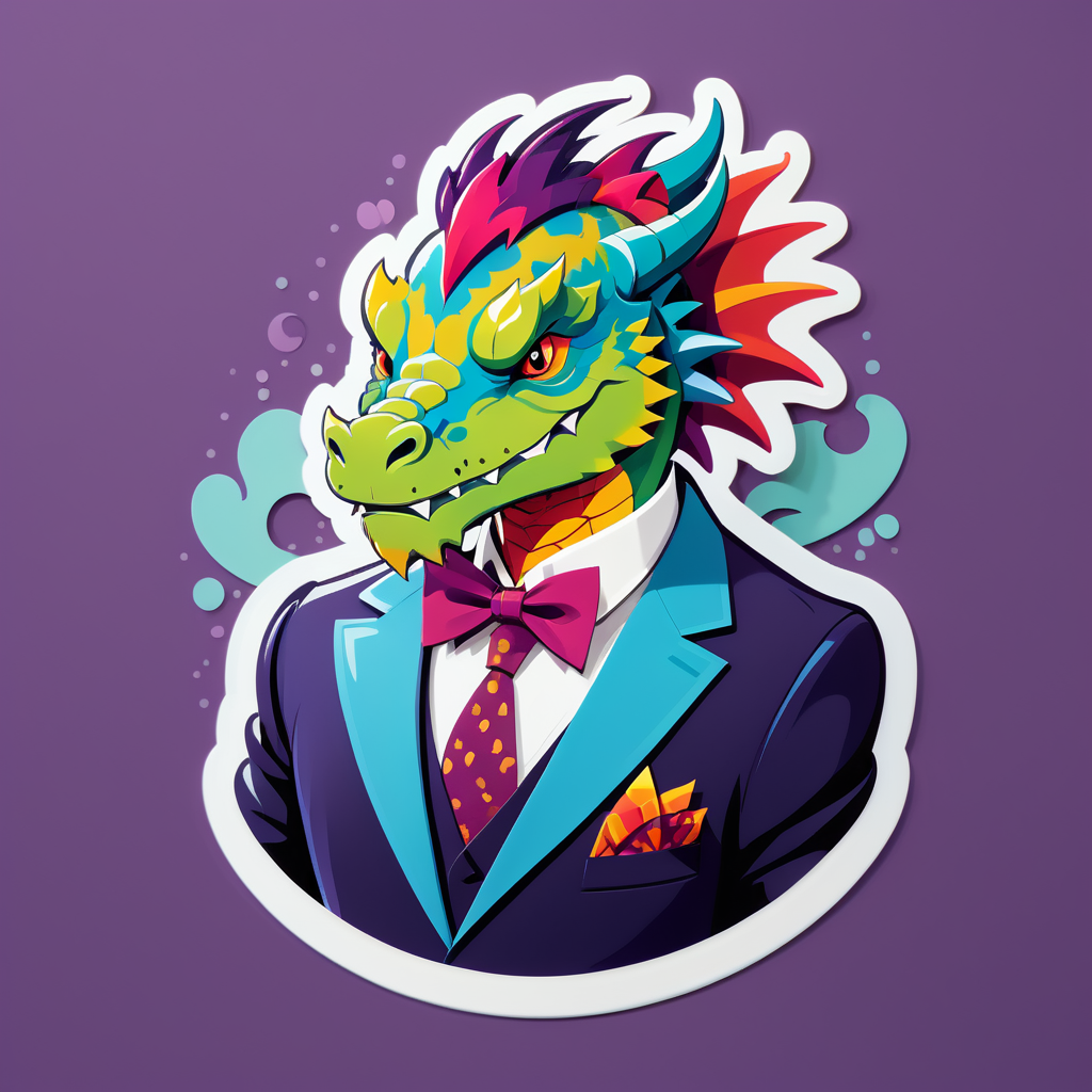 Dapper Dragon sticker