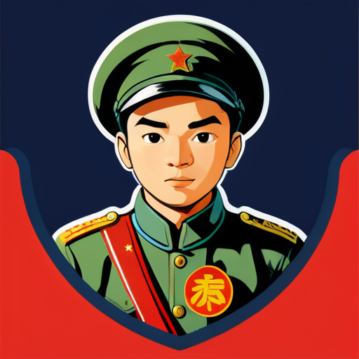 Un joven del Ejército Rojo del Octavo Ejército de China sticker