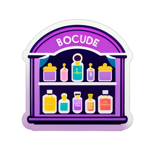 Perfume store sticker