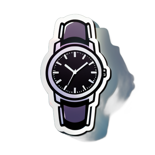 watch with hand sticker