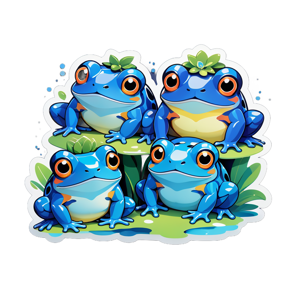 Chubby Sapphire Frogs sticker