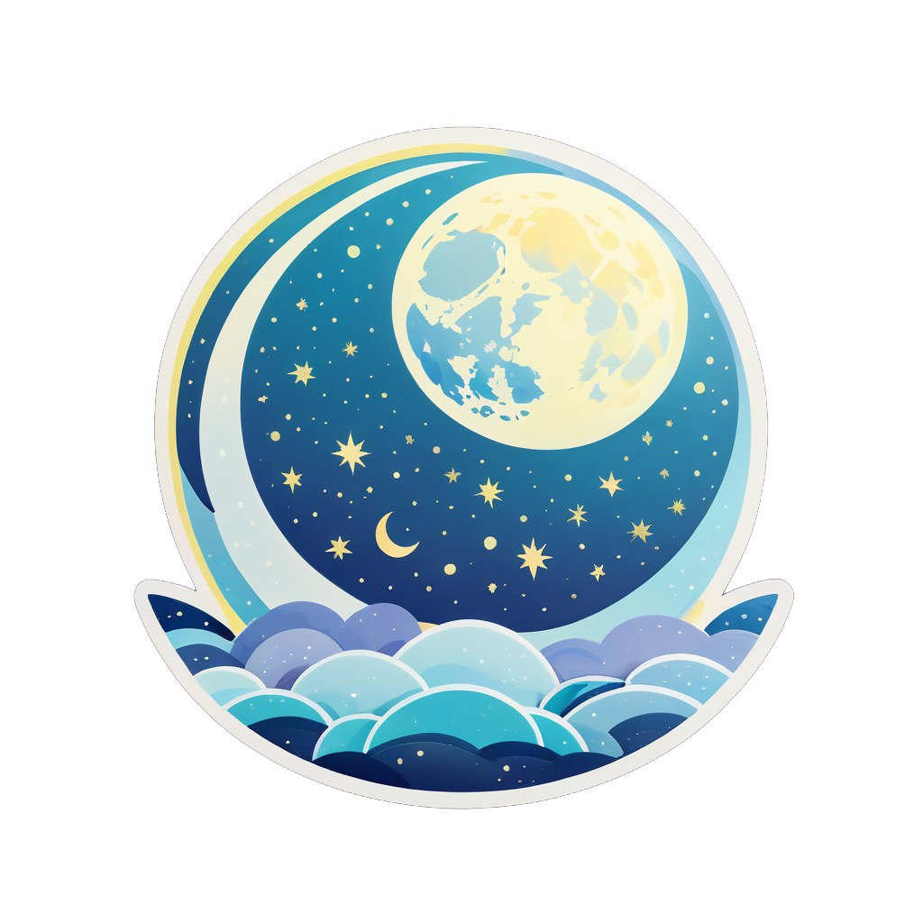 Serene Moon sticker